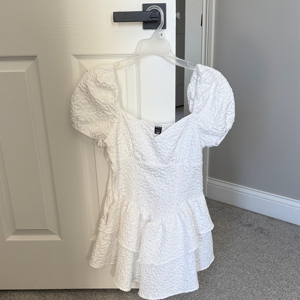 SHEIN White Textured Dress